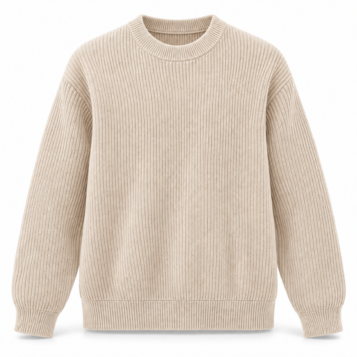 Cavendish Ribbed Crewneck Jumper